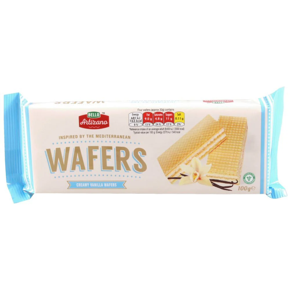 Bello Artizano Creamy Vanilla Wafers 100g | High Quality Chocolate & Sweets Online - Product Image Bello Artizano Creamy Vanilla Wafers 100g | High Quality Chocolate & Sweets Online - Product Image